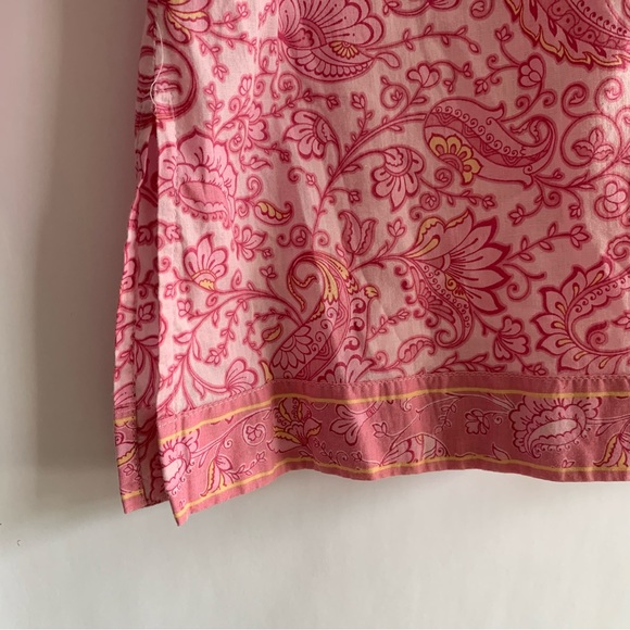 Robert Graham Sonnet Floral Paisley Embellished tunic top pink - Picture 13 of 14